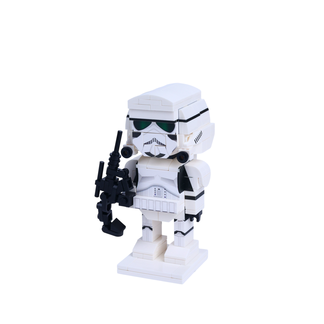 White-Armor Space Trooper custom brick figure, right-side view