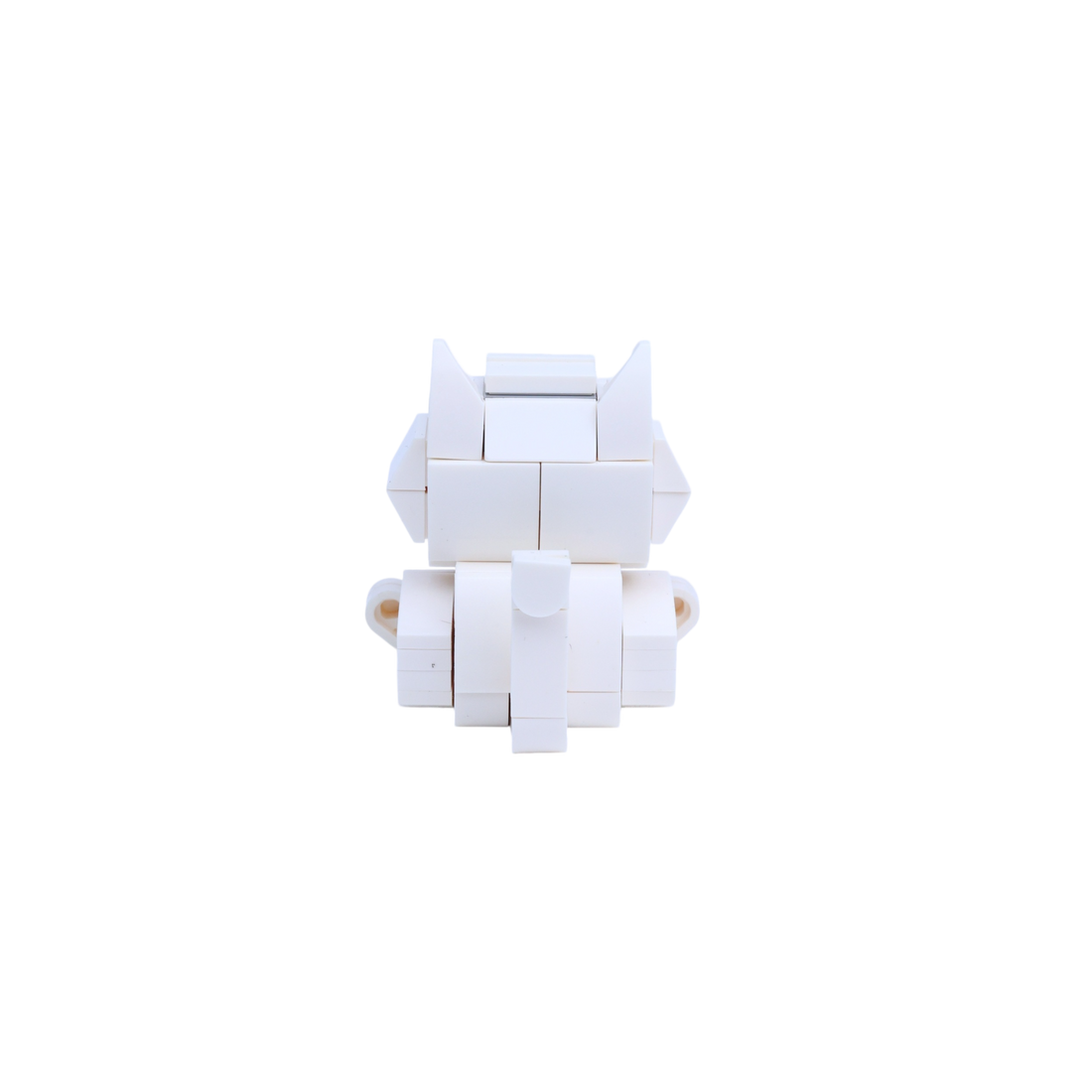 White Cat cat brick figure, back view