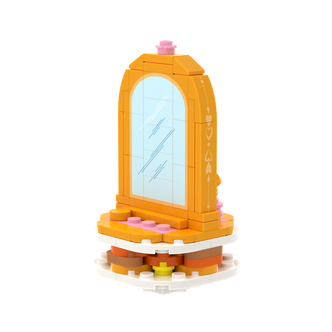 Yellow Arched Dressing Table brick scene accessory, detail view 2