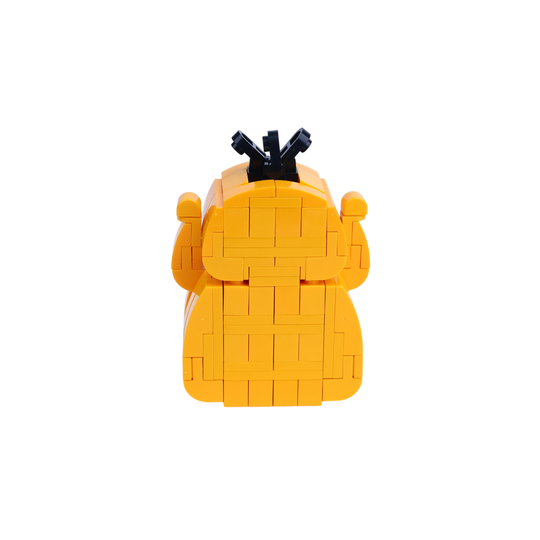 Yellow Duck brick art collectible, back view