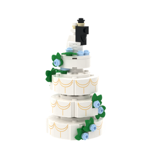 4-Tier Wedding Cake brick scene accessory, detail view 2