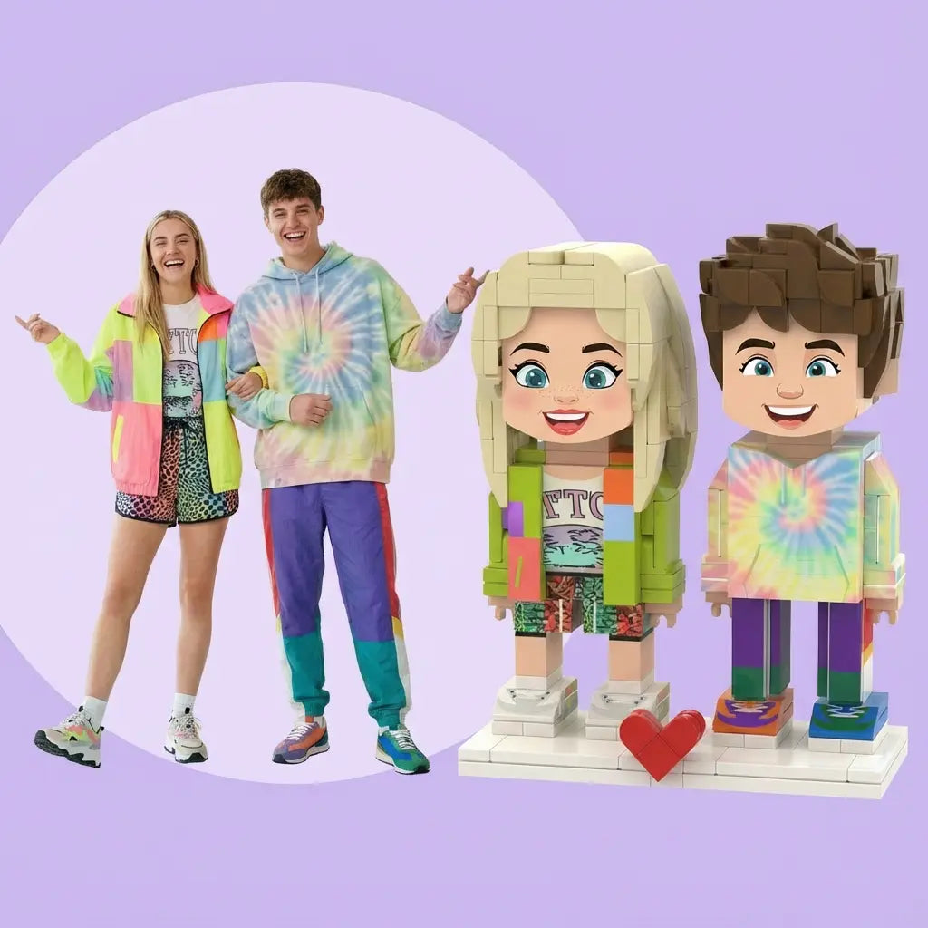Mini U - Duo | Custom Personalized 3D Brick Figure Mini U