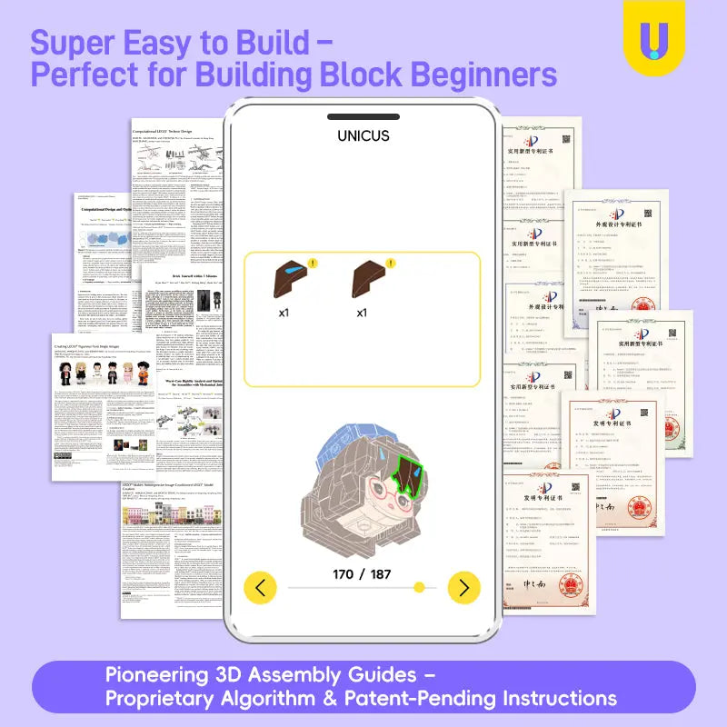 Mini U - Single | Valentine's LOVE Personalized Mini Brick Figure Valentine's Special