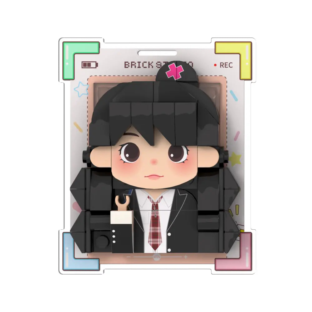 Aria Rainbow | Personalized Colorful 3D Brick Figure Magnet
