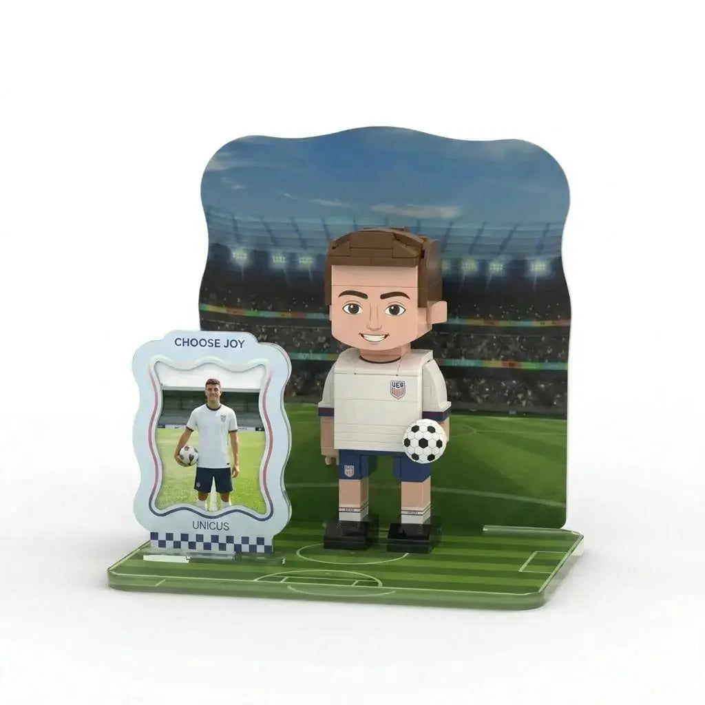 Build Your Scene Custom Brick Figure with Fully Personalized Backdrop and Base UNICUS