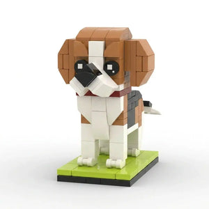 Custom Beagle Brick Figure | Personalized 3D Dog Portrait
