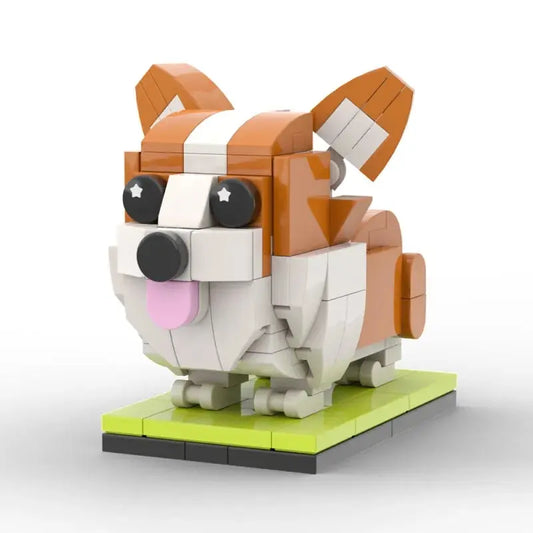Custom Corgi Brick Figure | Personalized 3D Dog Portrait