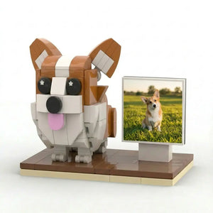 Custom Corgi Brick Figure | Personalized 3D Dog Portrait
