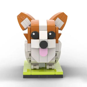 Custom Corgi Brick Figure | Personalized 3D Dog Portrait