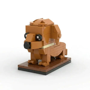 Custom Dachshund Brick Figure | Personalized 3D Dog Portrait Paw U Collection