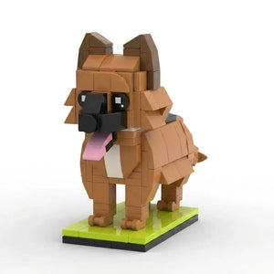 Custom German Shepherd Brick Figure | Personalized 3D Dog Portrait