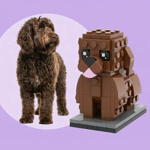 Custom Poodle Brick Figure | Personalized 3D Dog Portrait Paw U Collection