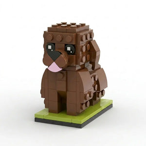 Custom Poodle Brick Figure | Personalized 3D Dog Portrait