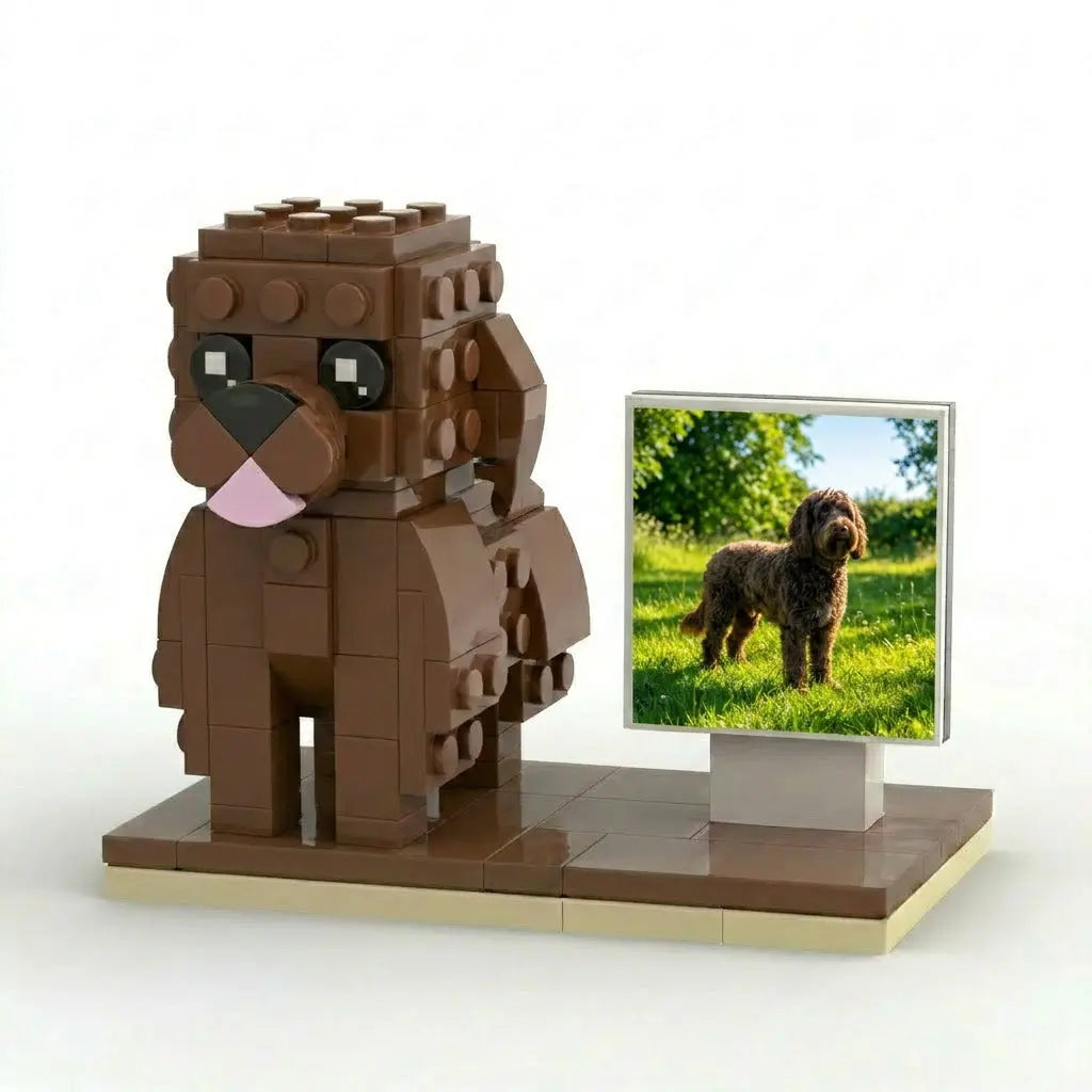 Custom Poodle Brick Figure | Personalized 3D Dog Portrait