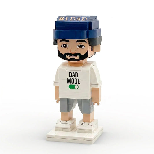 Dad Mode ON | Personalized Father's Day 3D Brick Figure Custom Photo Gift