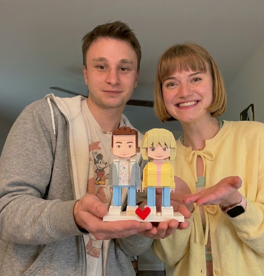 Turn the two of you into brick figures.