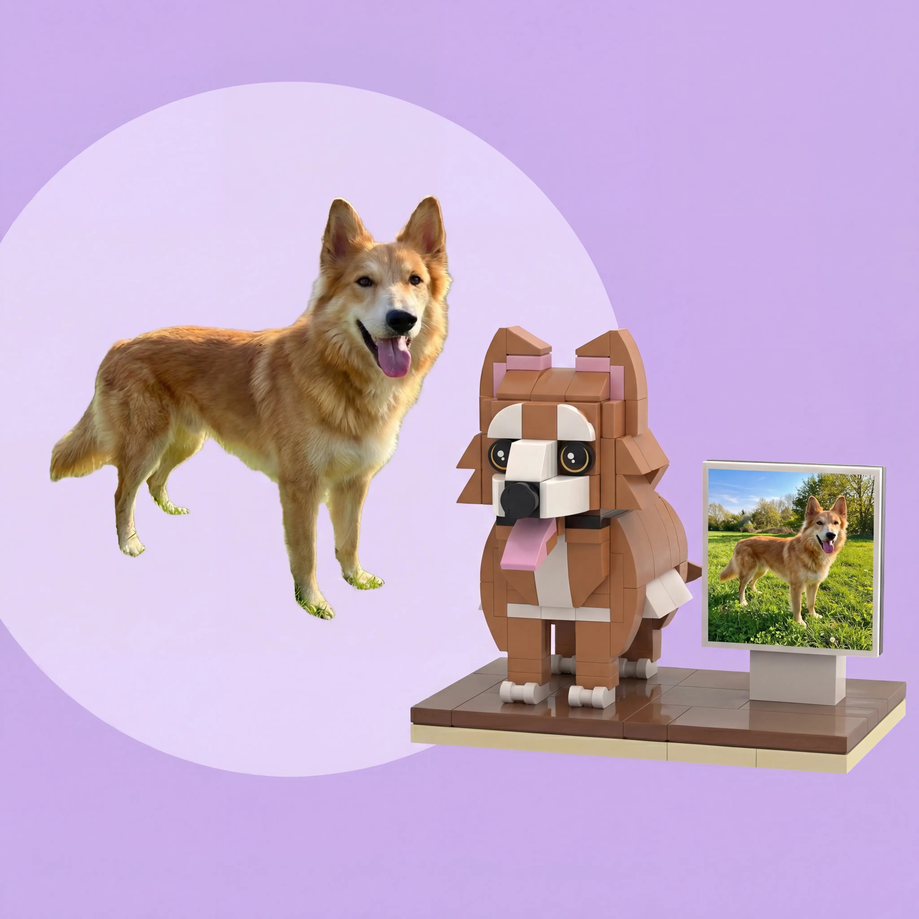 Paw U - Custom 3D Dog Brick Figure | Personalized Gift Paw U