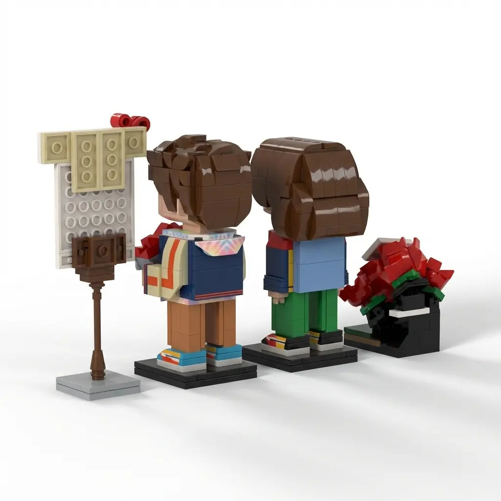 Mini U - Duo | Valentine's Romantic Rose Custom Couple Brick Figures Valentine's Special