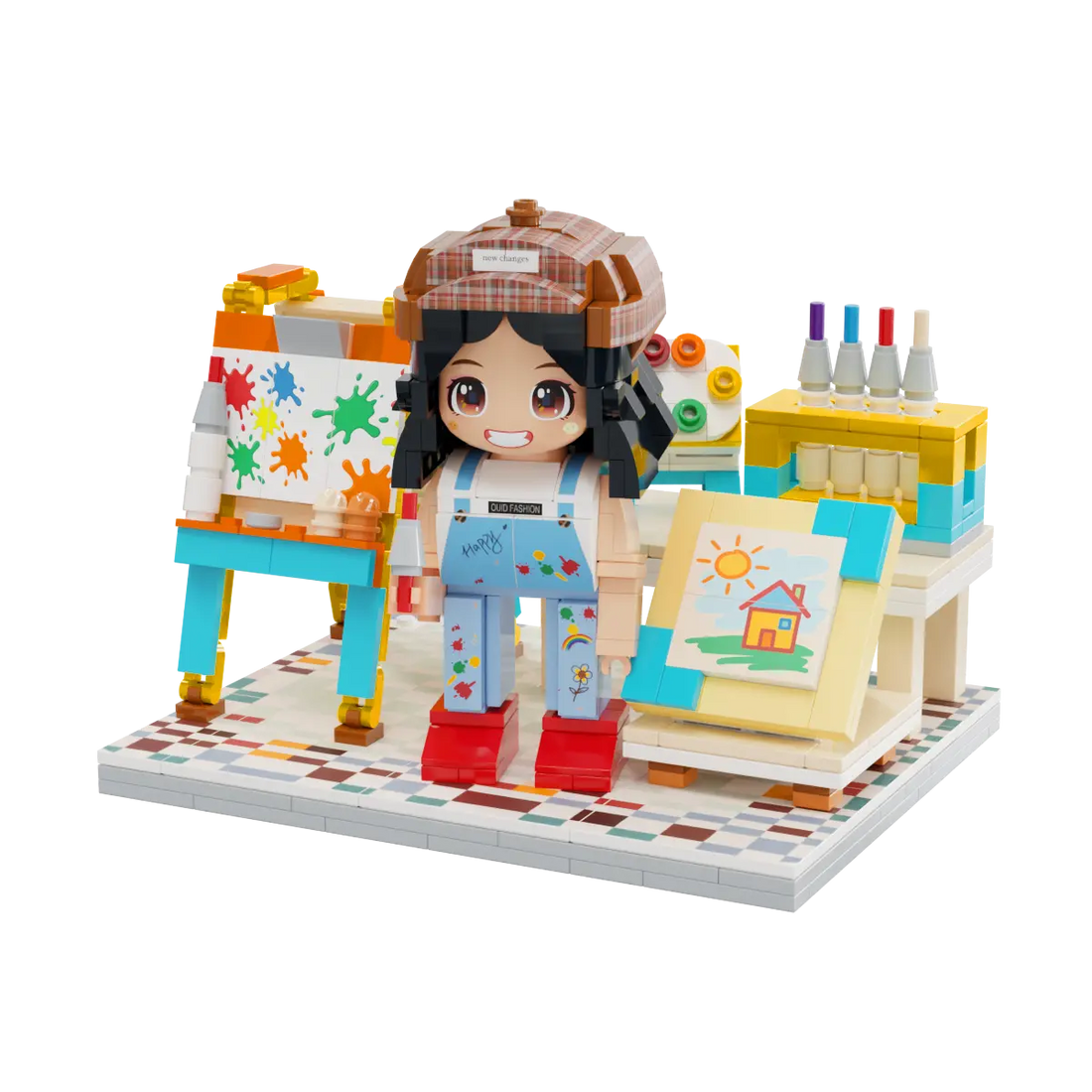 Little Art Studio kids artist brick figure set clean product view