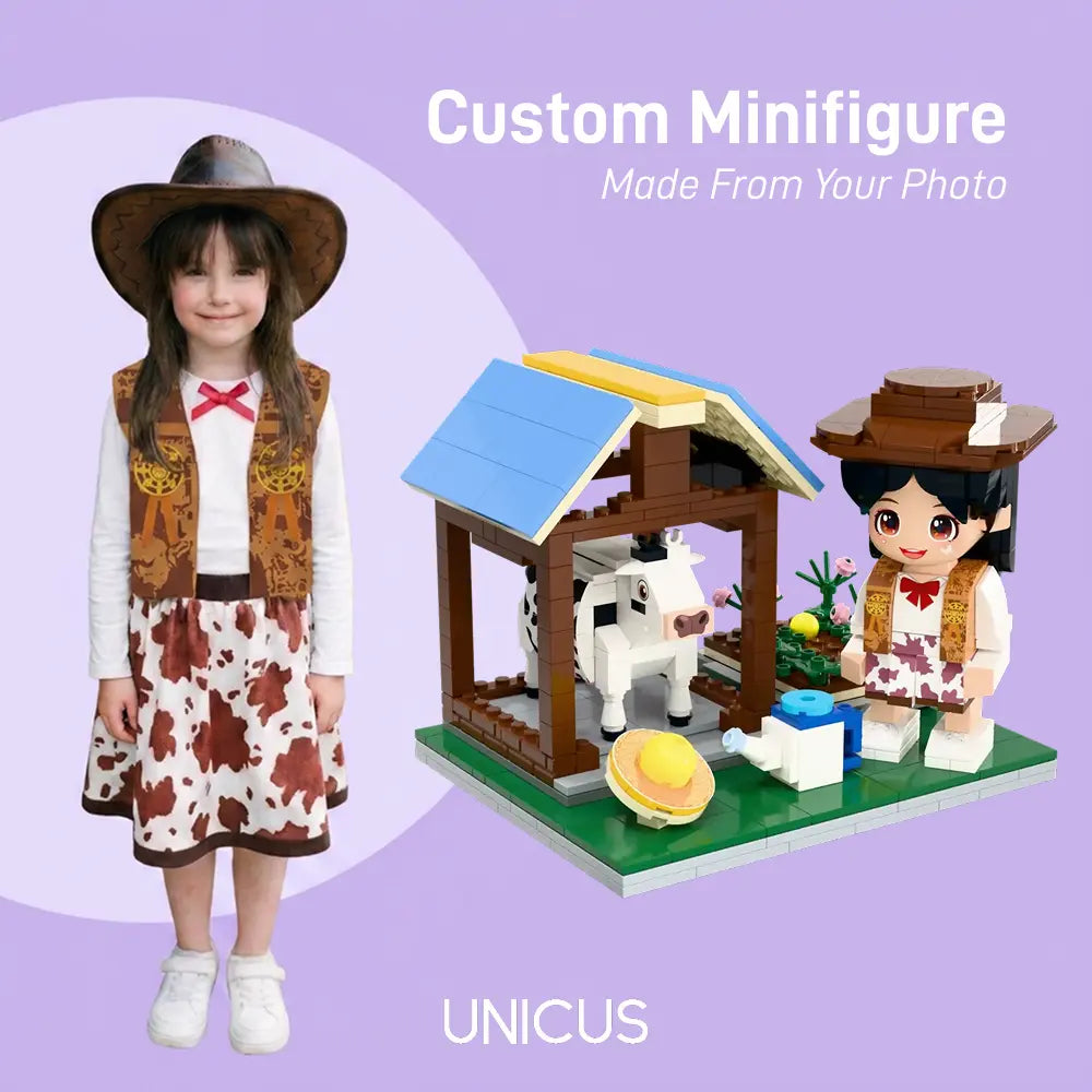 Little Happy Farmer | Kids Farm Animal Brick Building Set