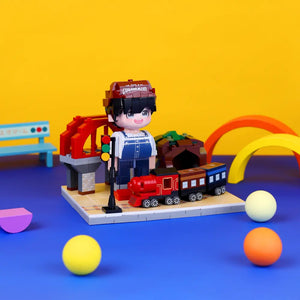 Little Railway Engineer | Kids Train Brick Figure Building Set