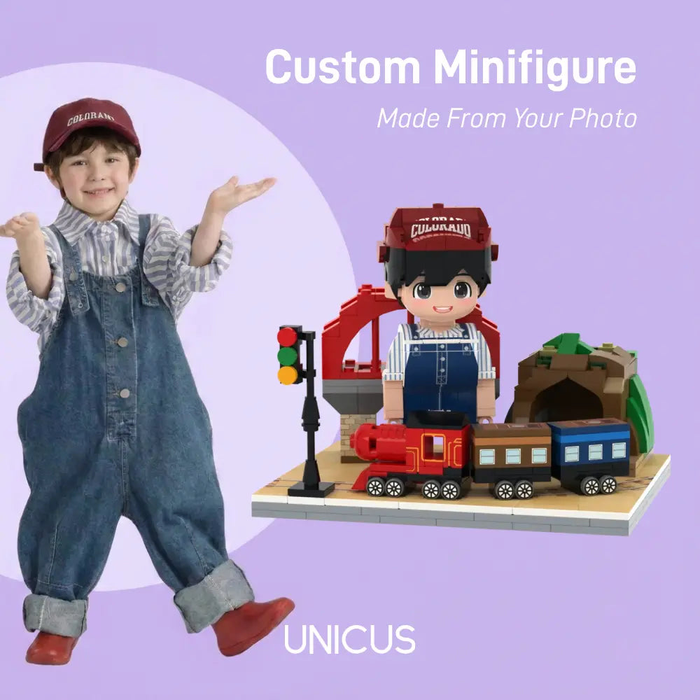 Little Railway Engineer | Kids Train Brick Figure Building Set
