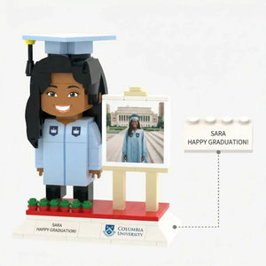 Mini U Graduation Edition | Personalized 3D Brick Figure with Photo Easel Mini U