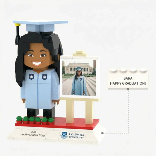 Mini U Graduation Edition | Personalized 3D Brick Figure with Photo Easel Mini U