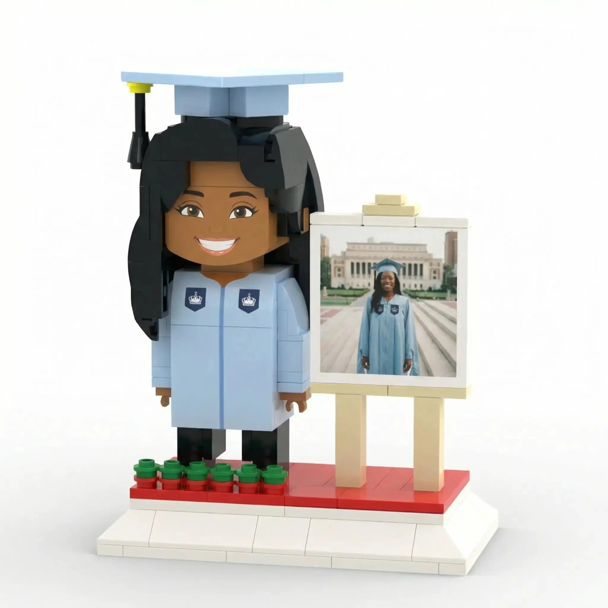 Mini U Graduation Edition | Personalized 3D Brick Figure with Photo Easel Mini U