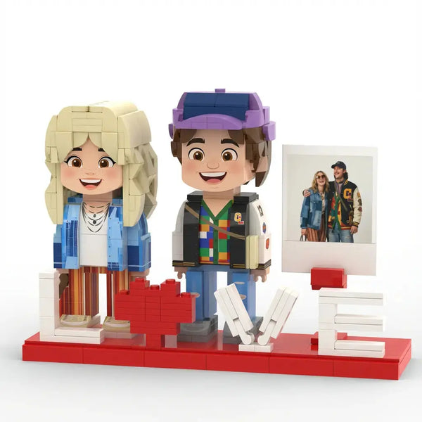 Mini U Heart Edition | Personalized 3D Brick Duo with Instant Photo Mini U