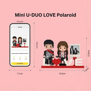 Mini U Heart Edition | Personalized 3D Brick Duo with Instant Photo Mini U Collection