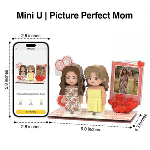 Picture Perfect Mom | Personalized 3D Brick Duo with Photo Frame
