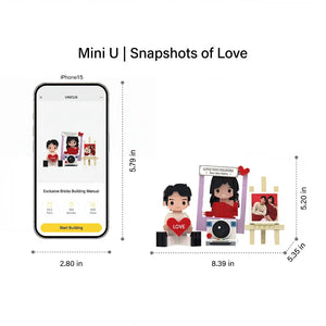 Snapshots of Love | Personalized 3D Brick Duo & Photo Display