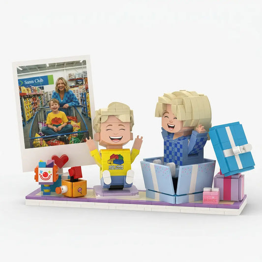 Mini U Wrapped in Love | Personalized 3D Brick Duo with Instant Photo