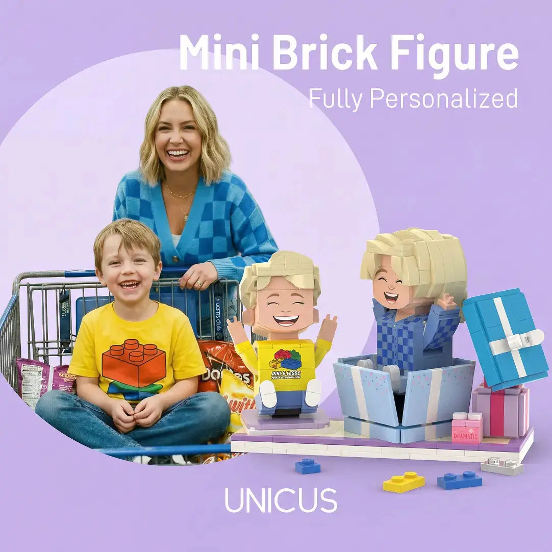 Mini U Wrapped in Love | Personalized 3D Brick Duo with Instant Photo Mini U Collection