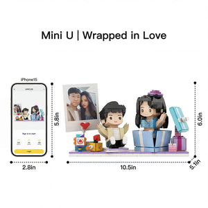 Mini U Wrapped in Love | Personalized 3D Brick Duo with Instant Photo Mini U Collection