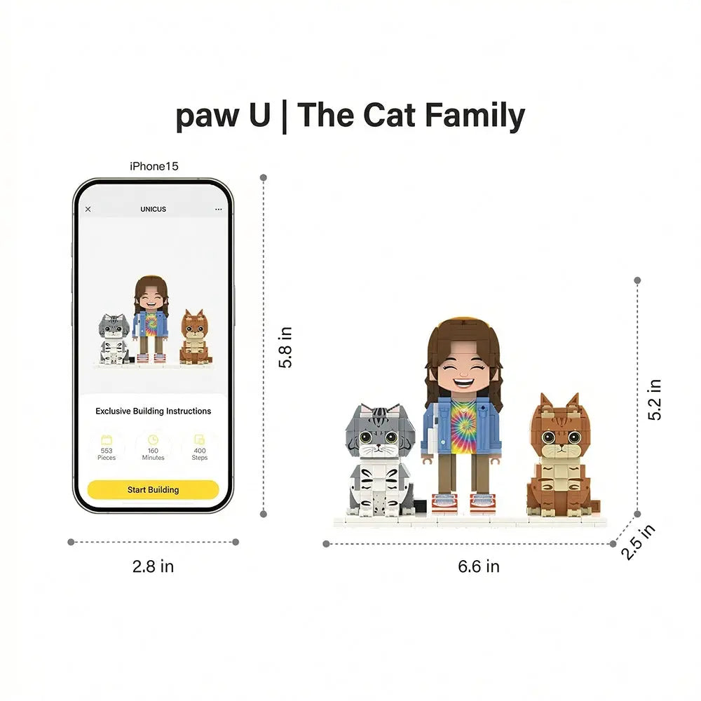Build Your Own | Custom 3D Brick Figure Set with Pets — Paw U Collection