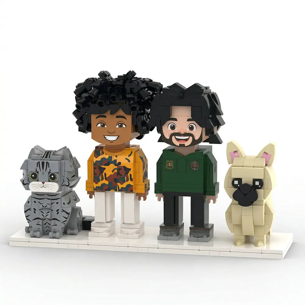 Build Your Own | Custom 3D Brick Figure Set with Pets — Paw U Collection