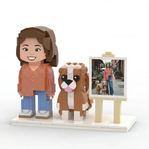 Paw U 'Me & My Bestie' | Custom 3D Brick Figure & Instant Photo Set Paw U