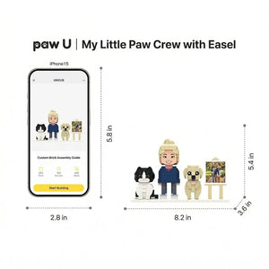 Paw U 'My Pet Trio' | Personalized Human & Fur Babies Brick Figure Set Paw U