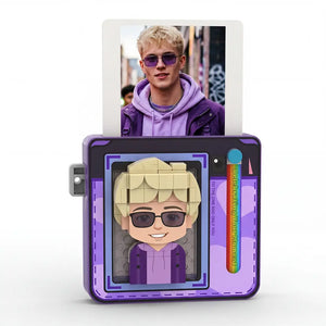 Pop | Personalized Polaroid-Style 3D Brick Figure Magnet