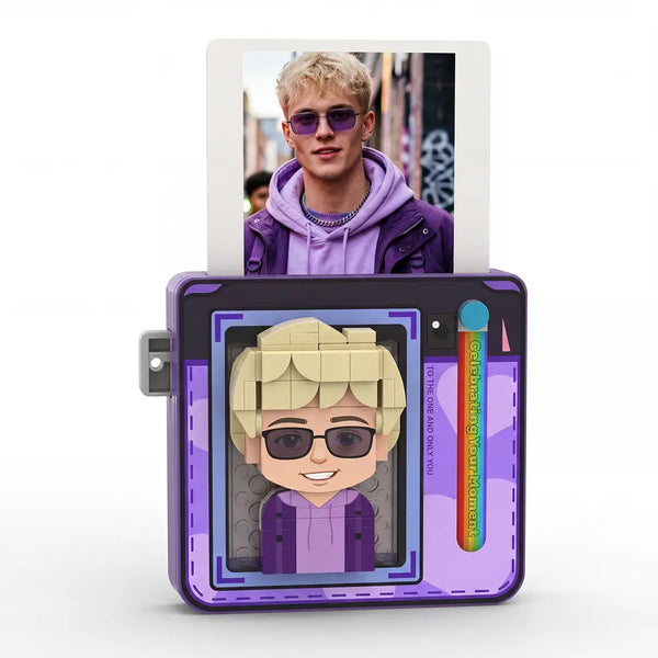 Pop | Personalized Polaroid-Style 3D Brick Figure Magnet