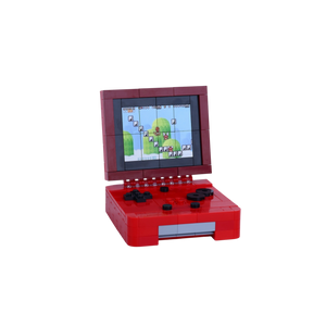 Arcade Machine brick art collectible, left-side view