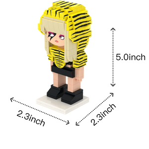 Avant-Garde Pop Performer custom brick figure, size guide