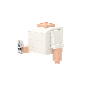 Badge Card Holder brick figure accessory, right-side view