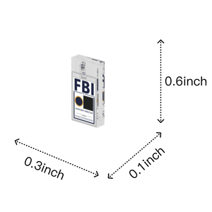 Badge Card Holder brick figure accessory, size guide