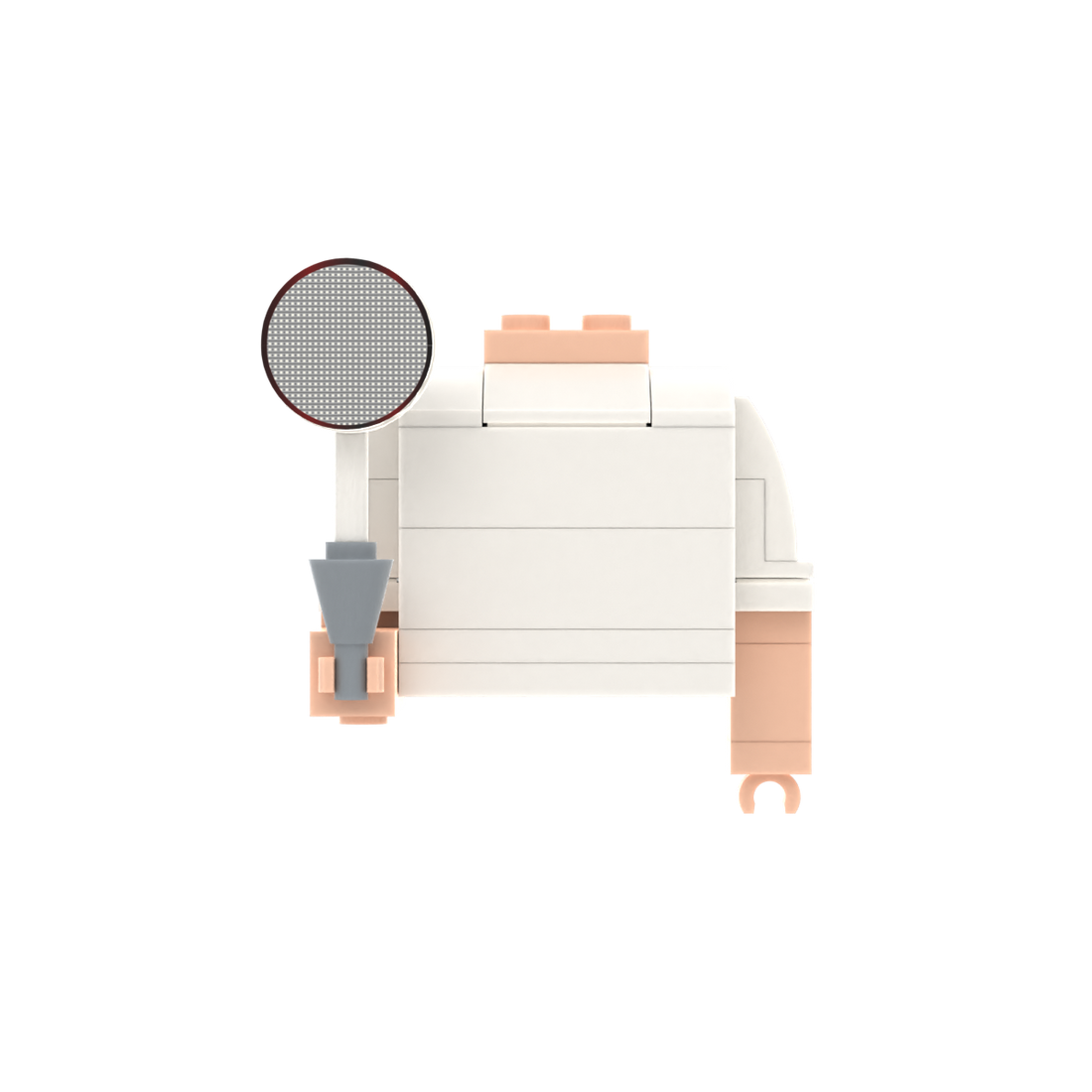 Badminton Racket brick figure accessory, main product view