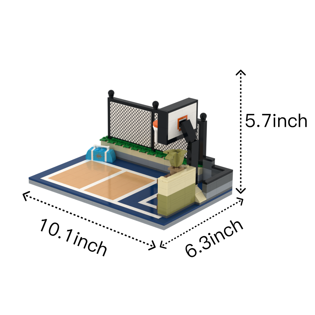Baller Bros brick scene, size guide