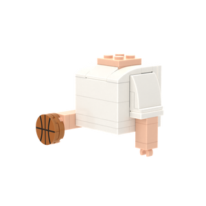 Basketball brick figure accessory, right-side view