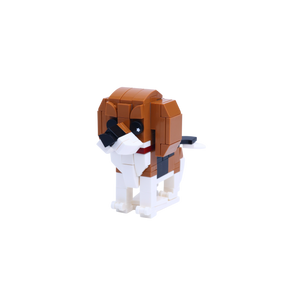 Beagle dog brick figure, right-side view